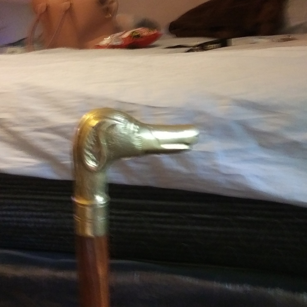 A dog head vint cane nice